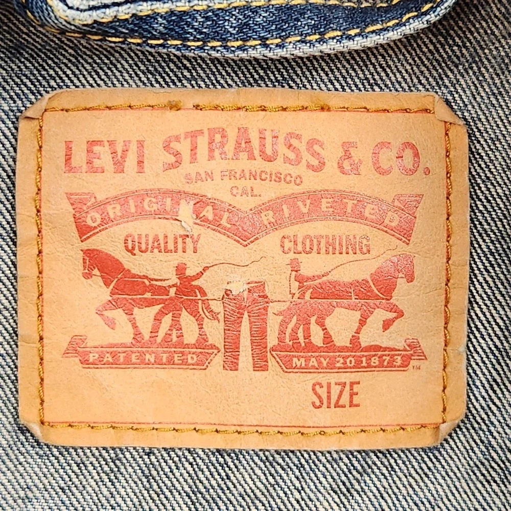 Levis Type 3 Sample Jacket Mens Medium Blue Cone‎ Denim Trucker Pockets Classic